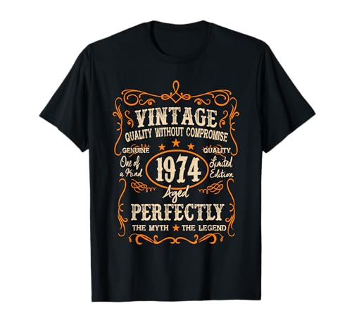 51. Geburtstag 51 Jahre Herren Geschenk Vintage 1974 T-Shirt von Die Geburt von Legenden Vinatge Geburtstag Deko