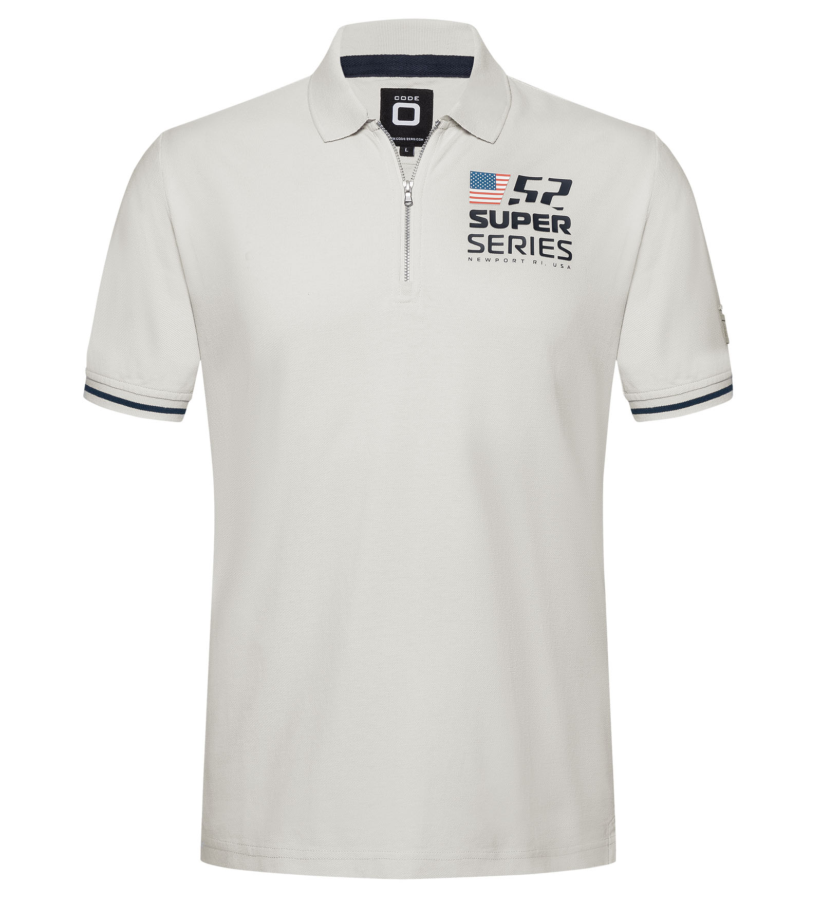 Zip-Poloshirt Newport grau M 52 Super Series von 52 Super Series