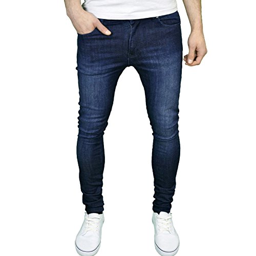 526Jeanswear Herren Stretch Super Skinny Fit Jeans 30W/32L, Dark Stonewash von 526Jeanswear