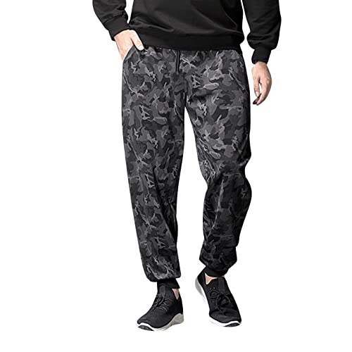 527 Jogginghose Herren Baumwolle XXL Herren-Wintersport-Samt-Tarnhose, Dicke, locker gebundene Sport-Freizeithose Baumwolle Sporthose von 527