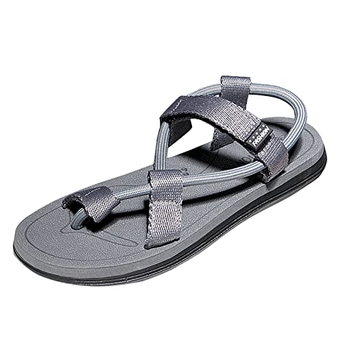 527 Sandalen Damen Bequem Grenzüberschreitende Freizeit-Strandschuhe und Sandalen für Herren im Sommer Sandalen Damen Weiß Flach von 527