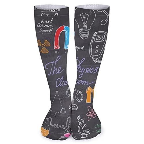 Sneaker Socken Physik Und Naturwissenschaften Pattern Doodles Radsport Socken Klassische,Premium Socken Herren Weich Men'S Socks Für Yoga Sport,40Cm von 527