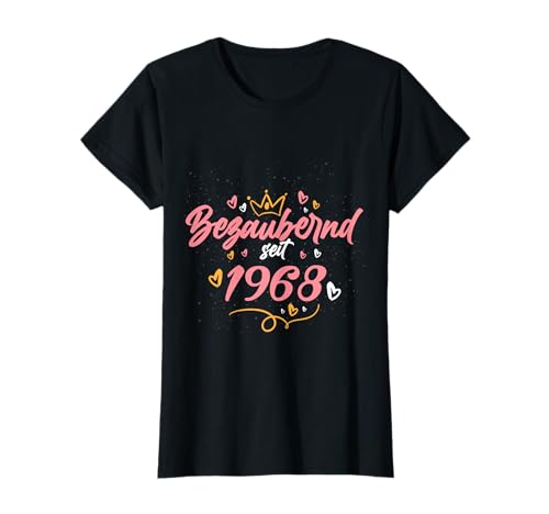 Bezaubernd seit 1968 Geschenk Frauen 54. Geburtstag T-Shirt von 54 Jahre alt Geburtstag Geschenk Frauen 1968