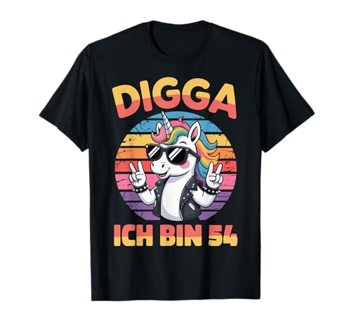 54. Geburtstag Frauen Geschenk Einhorn 54 Jahre Deko Lustig T-Shirt von 54. Geburtstag Geschenk Junge Geschenkidee