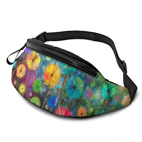 Brusttasche Natur Frühlingsblumen Damen Bauchtasche Mit Reißverschluss,Stylisch Gürteltasche Für Herren Wandern Fitness 14X35cm von 550