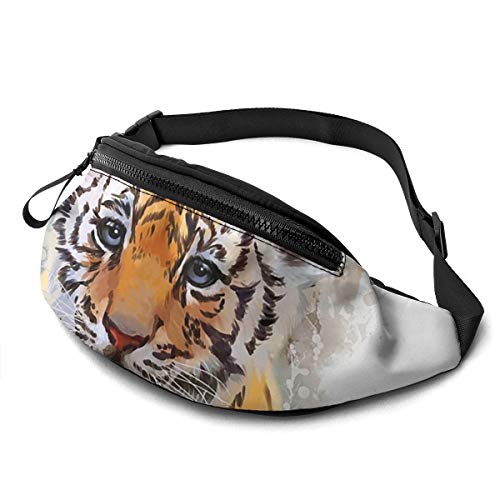 Brusttasche Tiger Sporttasche Große Kapazität,Mit Reißverschluss Hüfttasche Für Herren Spazieren Fahrrad 14X35cm von 550