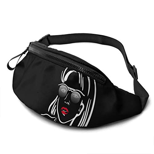 Damen Bauchtasche Mode-Mädchen-Gesicht Gurttasche Stylisch,Mode Sport Hüfttasche Für Radfahren Damen Wandern 14X35cm von 550