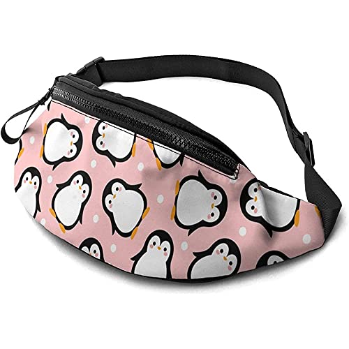 Damen Bauchtasche Niedlicher Pinguin-Cartoon Hüfttasche Mit Reißverschluss,Verstellbarer Handytasche Tasche Für Herren Geschenke Fahrrad 14X35cm von 550