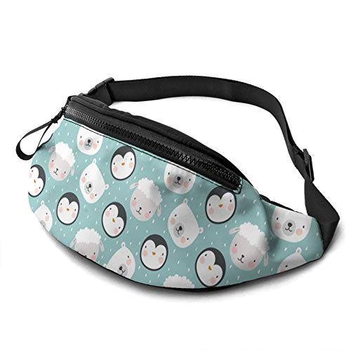 Damen Bauchtasche Pinguin-Schaf Und Bär Brusttasche Mode,Verstellbarer Sporttasche Für Spazieren Running Sport 14X35cm von 550