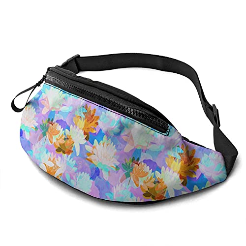 Damen Brustbeutel Seeblumenblätter Bauchtasche Multifunktionale,Stylisch Sporttasche Für Outdoor Geschenke Damen 14X35cm von 550