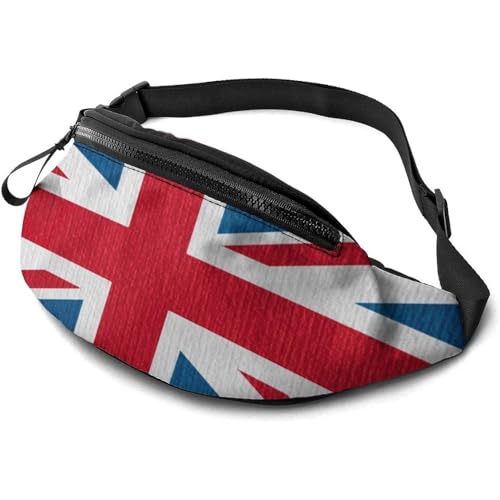 Gürteltasche Britische Flagge Lauftasche Mit Reißverschluss,Mode Sport Hüfttasche Für Damen Aktivitäten Hundetraining 14X35cm von 550