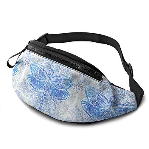 Gürteltasche Libellen-Mandala Bauchtasche Multifunktionale,Mit Reißverschluss Damen Brustbeutel Für Joggen Wandern Aktivitäten 14X35cm von 550