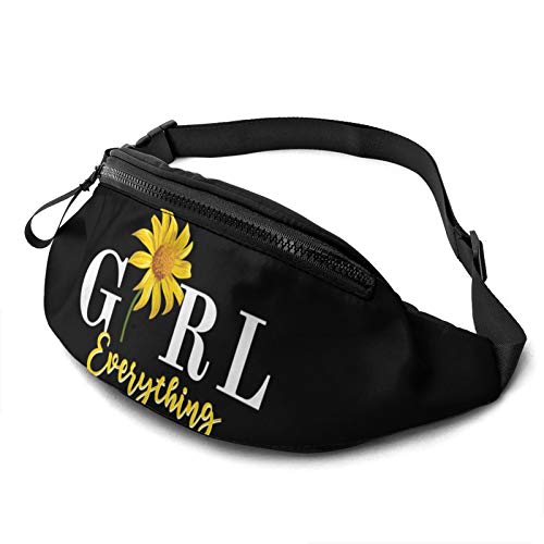 Gürteltasche Mädchen-Sonnenblume Sport Hüfttasche Stylisch,Mode Waist Fanny Pack Für Sport Wandern Fitness 14X35cm von 550