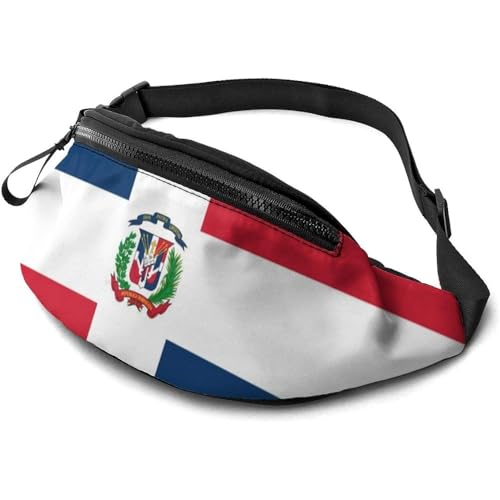 Hüfttaschen Flagge Der Dominikanischen Republik Gürteltasche Atmungsaktiv,Verstellbarer Schultertaschen Für Herren Wandern Camping 14X35cm von 550