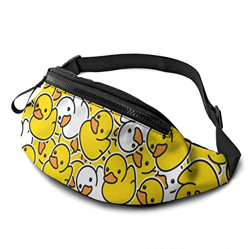 Hüfttaschen Gelbe Cartoon-Ente Damen Bauchtasche Mit Reißverschluss,Stylisch Bauchtasche Für Outdoor Wandern Geschenke 14X35cm von 550