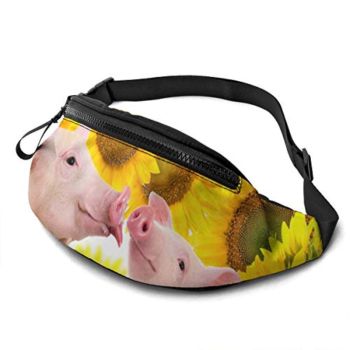 Hüfttaschen Lustiges Schwein Zum Aufhängen Damen Bauchtasche Multifunktionale,Atmungsaktiv Gurttasche Für Wandern Fitness Reisen 14X35cm von 550