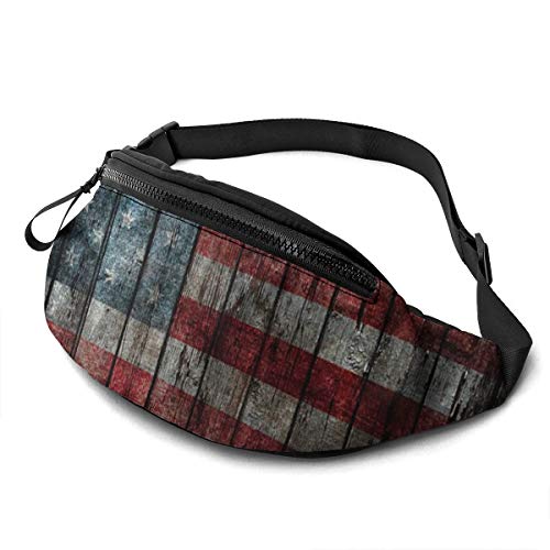 Lauftasche Amerikanische Flagge Damen Bauchtasche Große Kapazität,Verstellbarer Brusttasche Für Outdoor Hundetraining Geschenke 14X35cm von 550