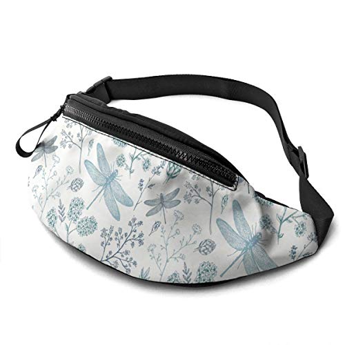 Sport Hüfttasche Blaue Libelle Damen Brustbeutel Große Kapazität,Verstellbarer Brusttasche Für Damen Herren Aktivitäten 14X35cm von 550