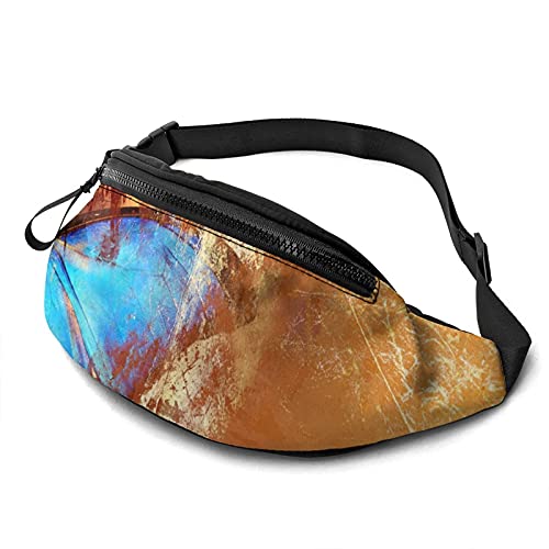 Sport Hüfttasche Blauer Schmetterling Gürteltasche Mit Reißverschluss,Große Kapazität Damen Brustbeutel Für Wandern Outdoor Spazieren 14X35cm von 550