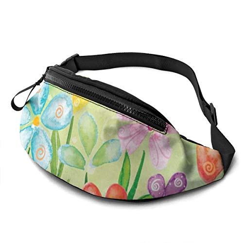 Sport Hüfttasche Frühlingsblüten Waist Fanny Pack Mit Reißverschluss,Atmungsaktiv Bauchtasche Für Hundetraining Geschenke Damen 14X35cm von 550