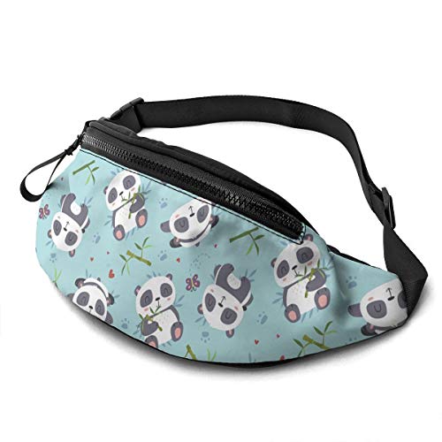 Sporttasche Panda-Niedlicher Cartoon Sport Hüfttasche Mode,Große Kapazität Damen Bauchtasche Für Geschenke Laufen Outdoor 14X35cm von 550