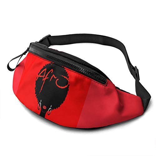 Taillentasche Rote Frauen-Silhouette Gürteltasche Atmungsaktiv,Stylisch Bauchtasche Für Joggen Aktivitäten Fitness 14X35cm von 550