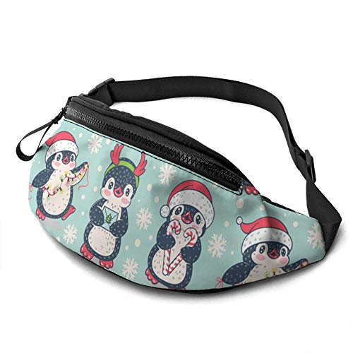 Taillentasche Süße Pinguine Hüfttasche Atmungsaktiv,Verstellbarer Lauftasche Für Spazieren Sport Damen 14X35cm von 550