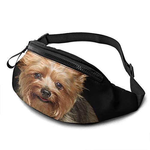 Waist Fanny Pack Süßer Yorkie-Hund Sport Gürteltasche Mit Reißverschluss,Stylisch Sport Hüfttasche Für Fahrrad Damen Aktivitäten 14X35cm von 550