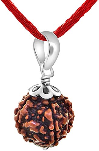 55Carat 55caratLab-zertifiziertes original Nepali chah mukhi 6 gegenüberliegend Silber rudraksha anhänger Meditation perlen medition für Erwachsene von 55Carat