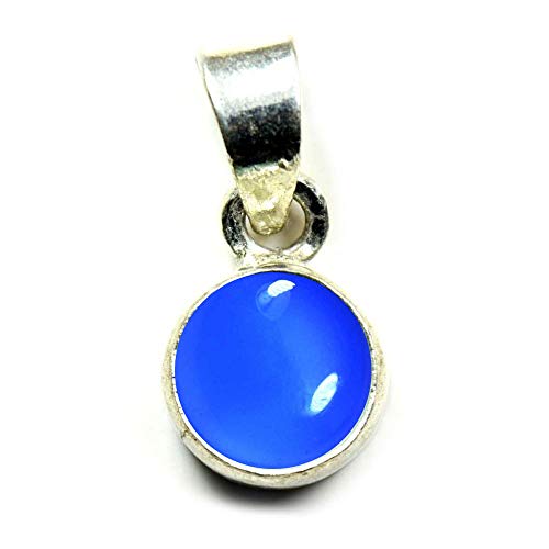 55Carat Wählen Sie Ihre Farbe: Natürliche Edelsteine in runder Form von 2 bis 10 Karat, einfacher Sterlingsilber-Anhänger, handgefertigt, 10 Carat, Edelstein, Malachit Tigerauge Citrin Onyx Karneol von 55Carat