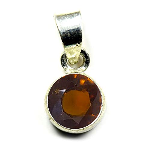 55Carat Wählen Sie Ihre Farbe: Natürliche Edelsteine in runder Form von 2 bis 10 Karat, einfacher Sterlingsilber-Anhänger, handgefertigt, 10 Carat, Edelstein, Malachit Tigerauge Citrin Onyx Topas von 55Carat