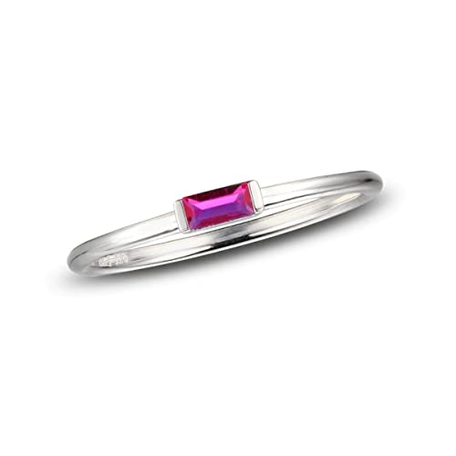 55Carat erstellt-pink-Saphir 925-sterling-silber lüste Stil Baguette Form Ring Chakra heilung modeschmuck für männer Frauen Geschenk größe: o von 55Carat