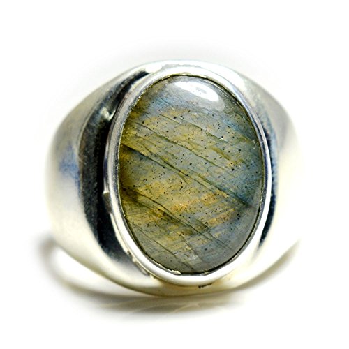 55Carat herren - Nicht zutreffend Silber Oval Mehrfarbig Natürlicher Labradorit von 55Carat