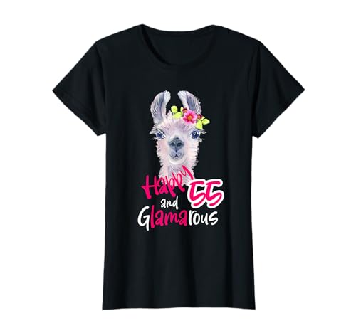 55 Geburtstag Frauen 55er Geburtstagsgeschenk Deko Lama T-Shirt 55 Geburtstag Frauen 55er Geburtstagsgeschenk Deko Lama T-Shirt von 55er Geburtstaggeschenk für Frauen