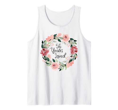 56 Years Loved Women Men 56 Years Old 56th Birthday Tank Top von 56 Years Old 56th Birthday Gifts for Women