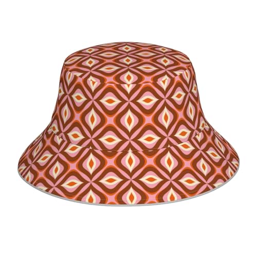 56 Anglerhut 70Er-Jahre-Retro-Stil Eimer Hut Unisex Bucket Hat Faltbar Fischerhüte Für Camping Outdoor Reisen von 56