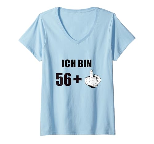 Damen 57 Geburtstag Geburtstag 57 jahre 57 Geburtstag Mann Spruch T-Shirt mit V-Ausschnitt von 57 Geburtstag