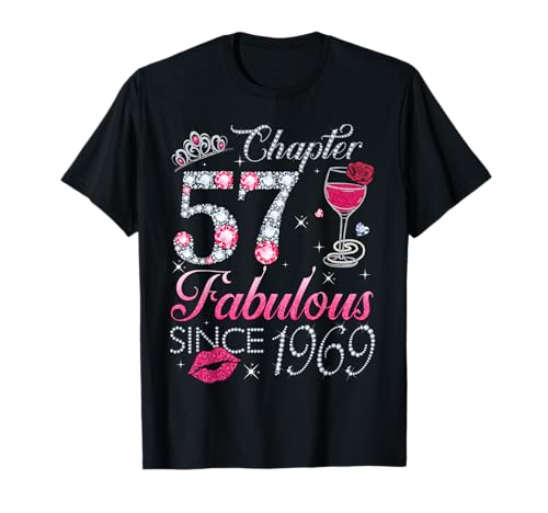 Chapter 57 Fabulous Since 1969 57. Geburtstagsgeschenk für Frauen T-Shirt Chapter 57 Fabulous Since 1969 57. Geburtstagsgeschenk für Frauen T-Shirt von 57th Birthday Funny Gift For Women Ladies