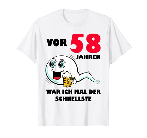 Herren Vor 58 Jahren war ich mal der Schnellste 58. Geburtstag Mann T-Shirt von 58. Geburtstag lustig 58.Ehrentag 58. Jubiläum