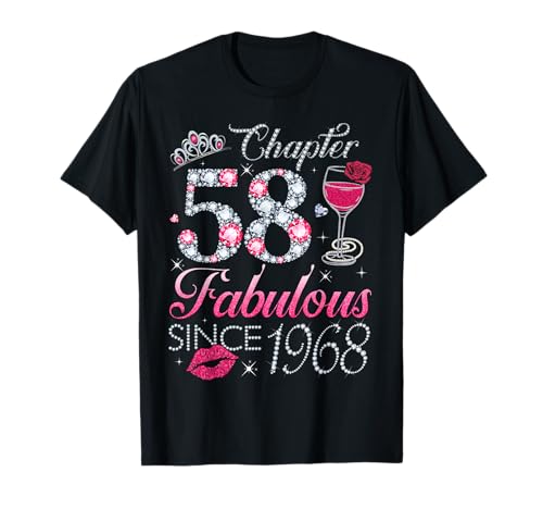 Chapter 58 Fabulous Since 1968 58. Geburtstagsgeschenk für Frauen T-Shirt Chapter 58 Fabulous Since 1968 58. Geburtstagsgeschenk für Frauen T-Shirt von 58th Birthday Funny Gift For Women Ladies