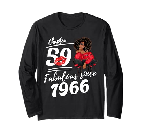 Kapitel 59 Fabelhaft seit 1966 Königin für Frauen zum 59. Geburtstag Langarmshirt von 59th Birthday Shirts For Women Fabulous