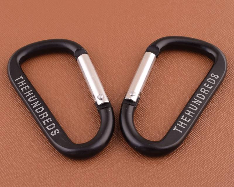 Schlüsselanhänger Aluminium Karabiner Schwarz Karabiner, 58 Mm Camp Snap Haken Clip Mit Buchstaben von 5AHachiHouses