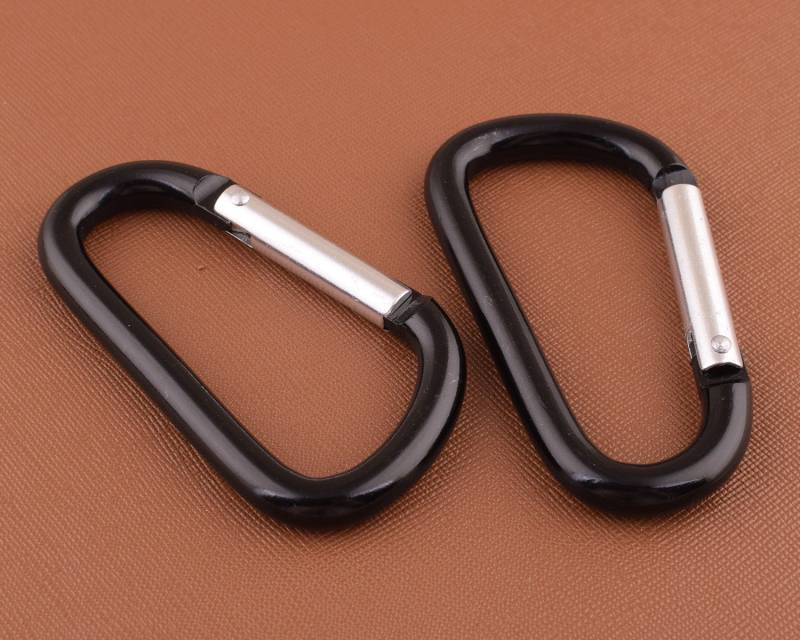 Schwarze Schlüsselanhänger Aluminium Karabiner Schlüsselanhänger, Tasche Stecker Schraube Haken Geschenk Für Liebhaber von 5AHachiHouses