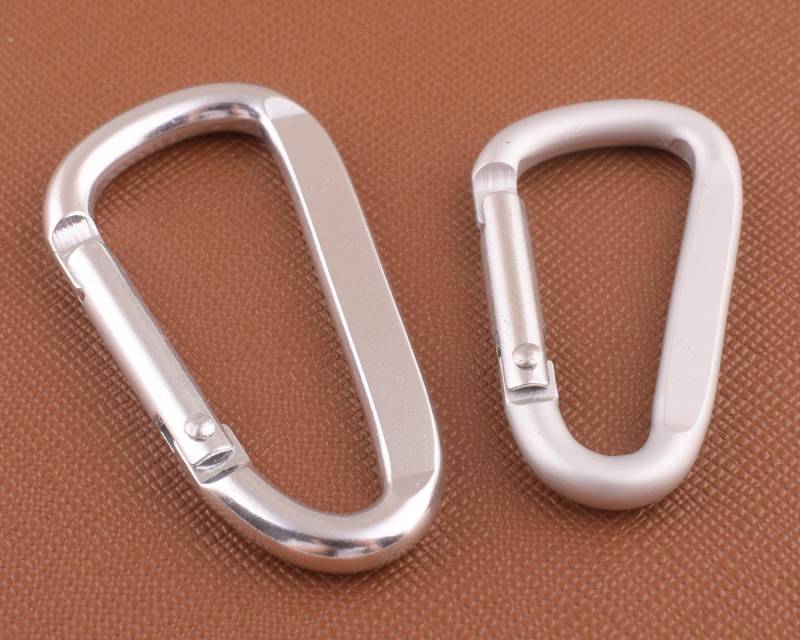 Silber Karabiner Aluminium Schlüsselanhänger Haken Verschluss von 5AHachiHouses