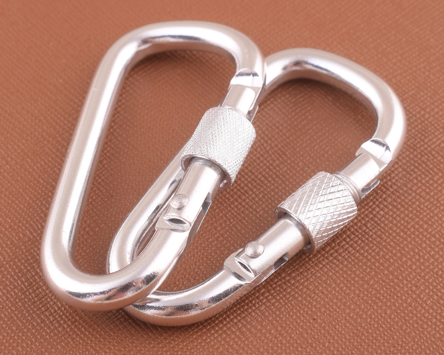 Silber Karabiner Aluminium Schraubverschluss, 49mm Inneren Schlüsselanhänger, Tasche Schloss Schwere Schwere Haken Verschluss von 5AHachiHouses