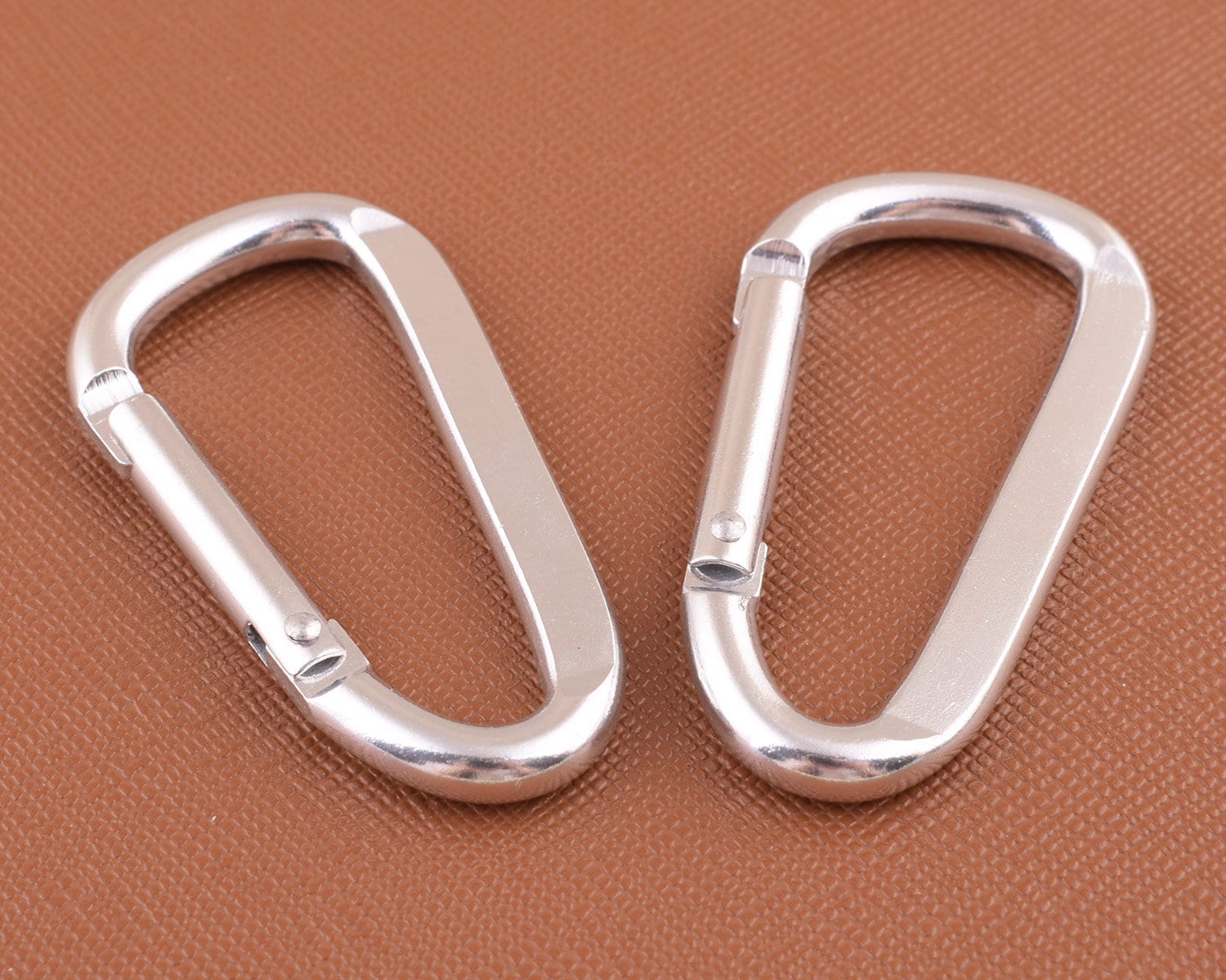 Silber Schlüsselanhänger Metall 40mm Karabiner Aluminium Karabiner, Camp Snap Haken Clips von 5AHachiHouses