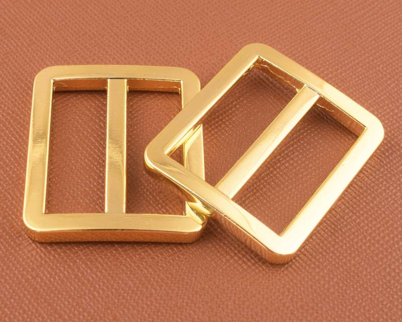 Verstellbare Schnallen Metallschnalle Gold Gurtschnalle Riemenschnalle Rechteck Schieber Tri Bar von 5AHachiHouses