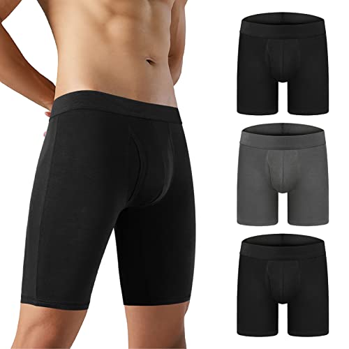 5Mayi 9inch Boxershorts Herren Baumwolle Unterhosen Männer Lange Unterwäsche Herren 3er Pack S von 5Mayi