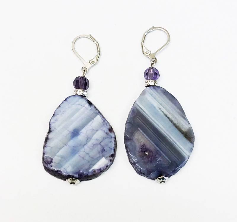 Große Achat Ohrringe von 5goldenthings