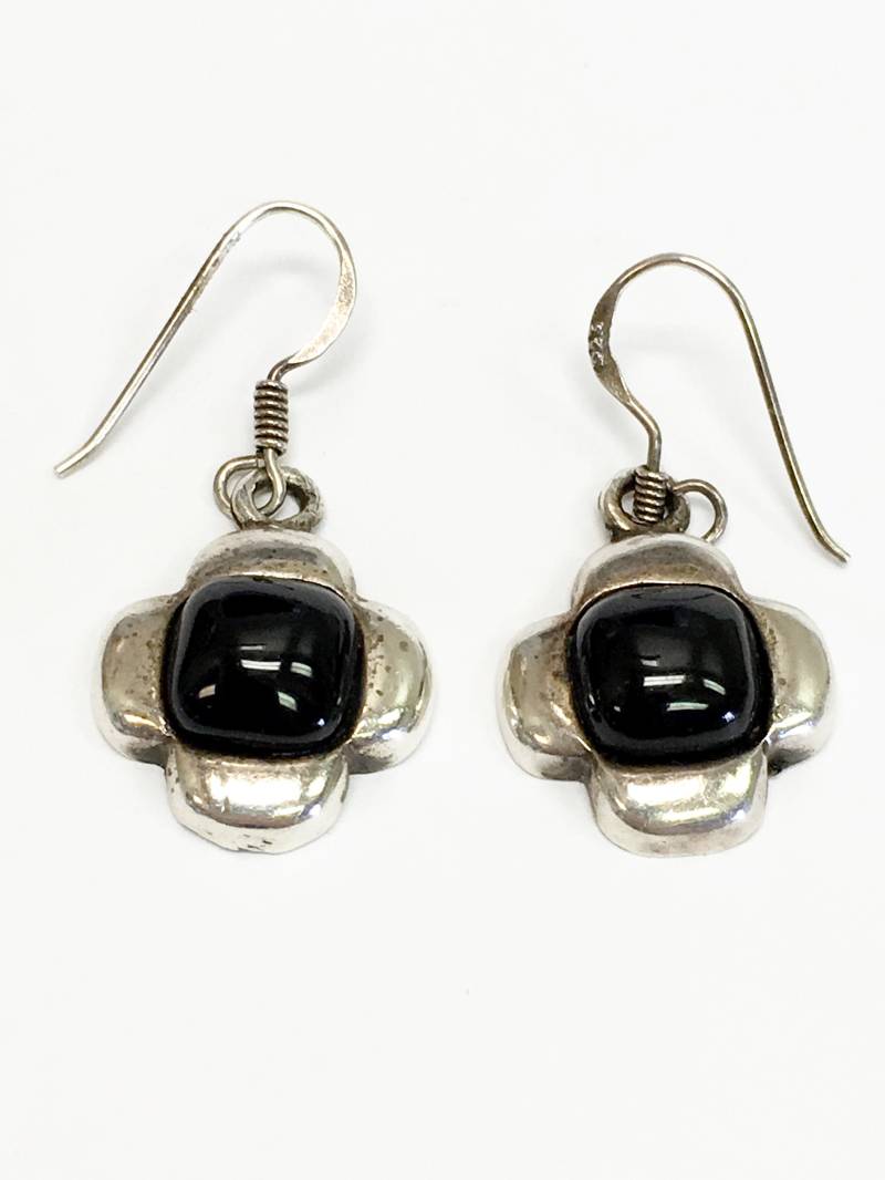 sterling Silber Schwarz Onyx Ohrringe von 5goldenthings